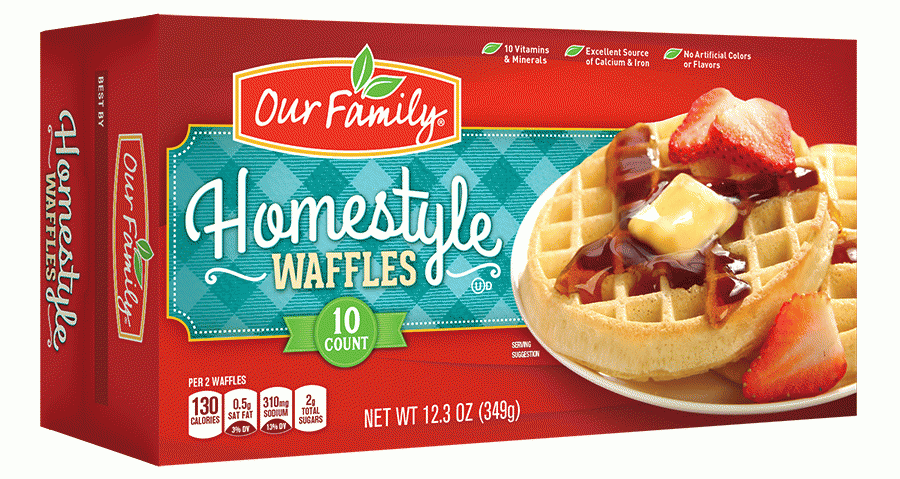 Our Family  homestyle waffles, 10-count Full-Size Picture